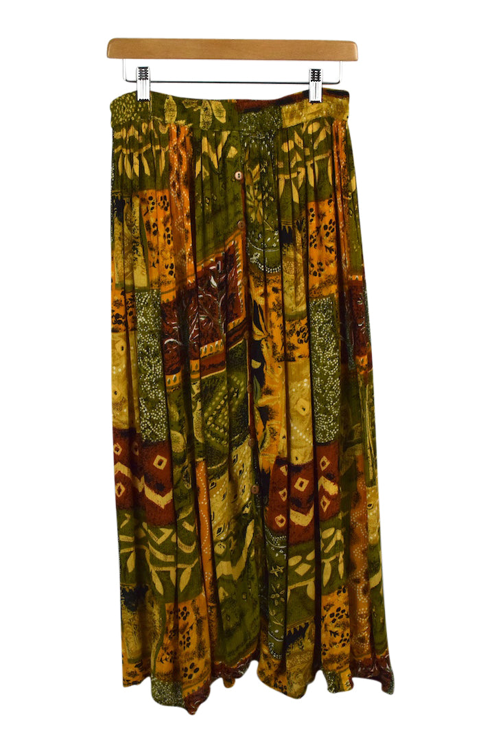 Abstract Print Skirt