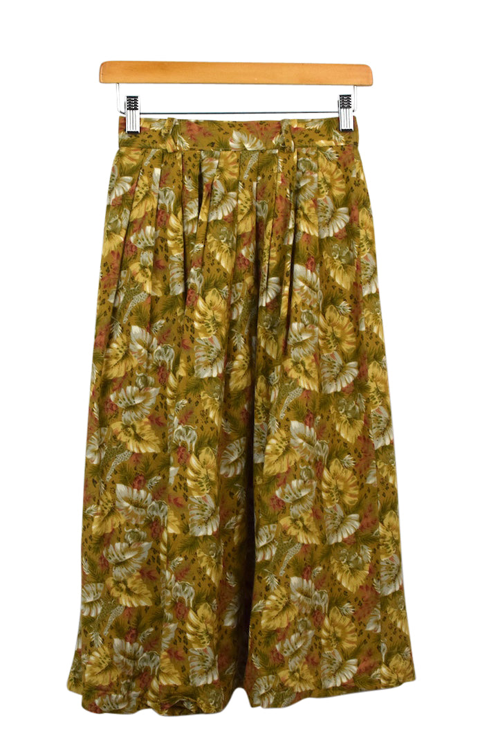 Reworked Floral Print Skirt