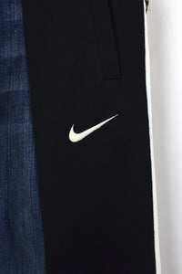 Reworked Nike Brand Track Denim Skirt