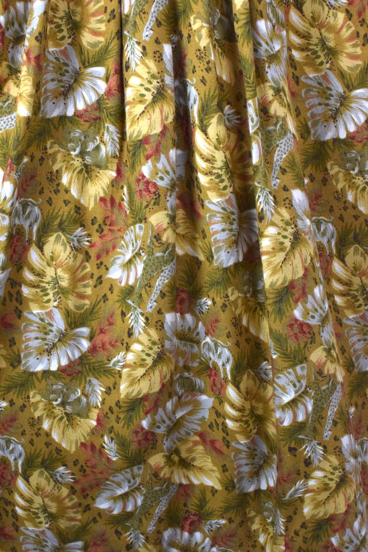 Reworked Floral Print Skirt