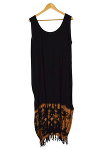 Black Abstract Print Dress
