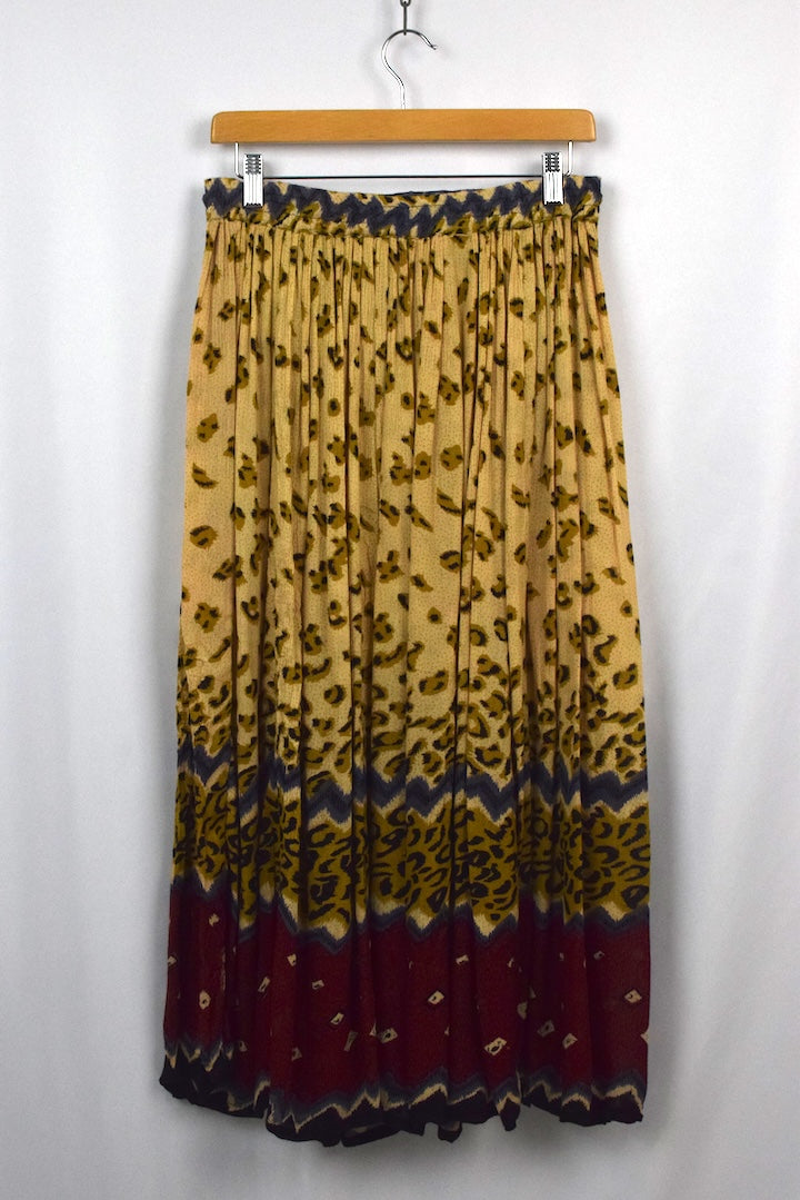 Abstract Animal Print Skirt