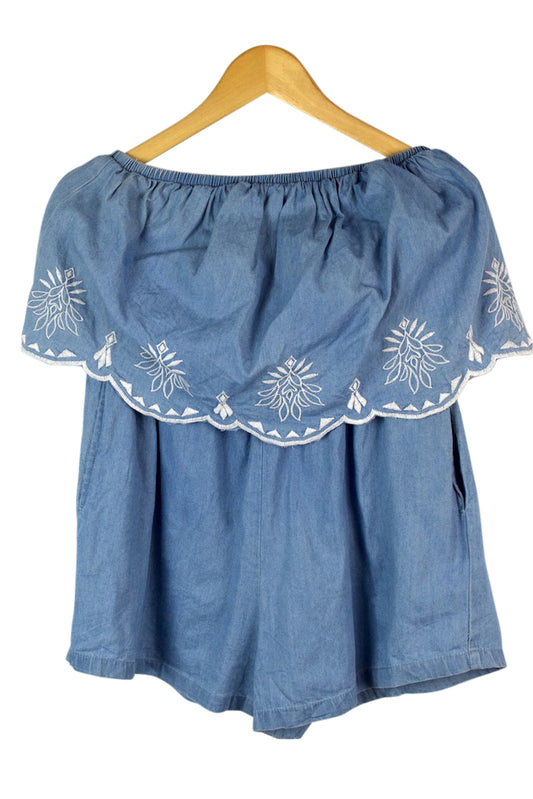 Japsa Brand Denim Playsuit
