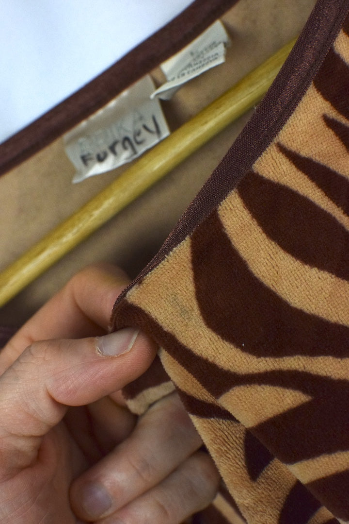 Velvet Animal Print Top
