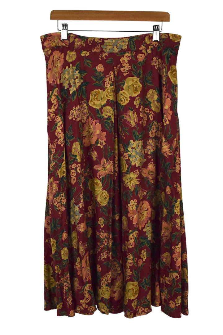 Rose Print Skirt