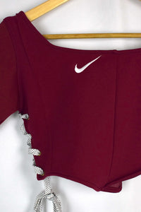 Reworked Nike Brand Crop Top