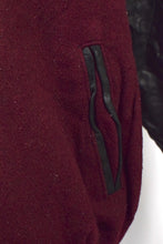 Load image into Gallery viewer, 80s/90s Maroon Letterman Bomber Jacket
