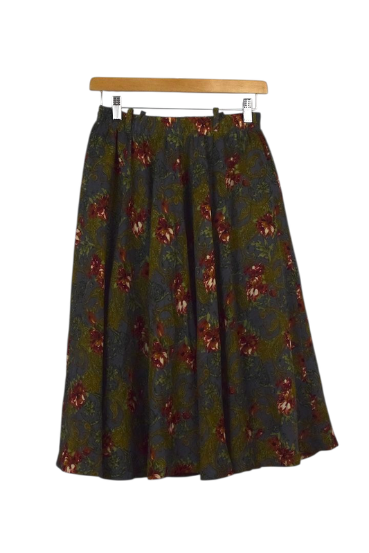Reworked Paisley Print Skirt