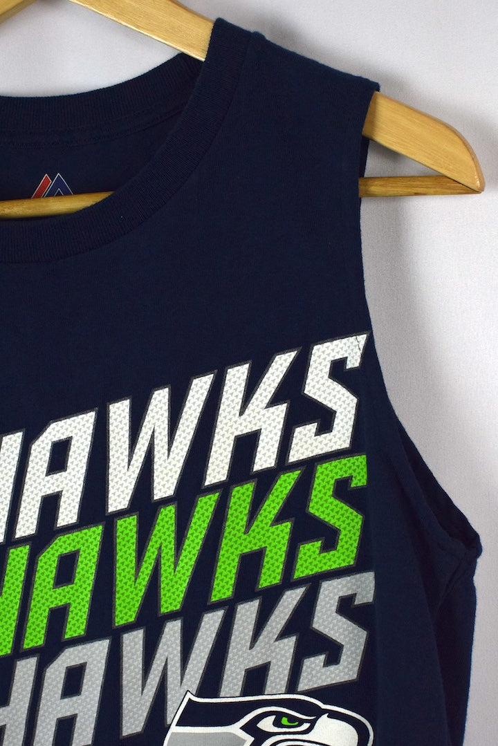 2014 Reworked Seattle Seahawks Crop T-shirt