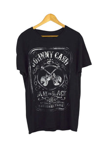 Johnny Cash Man In Black T-shirt