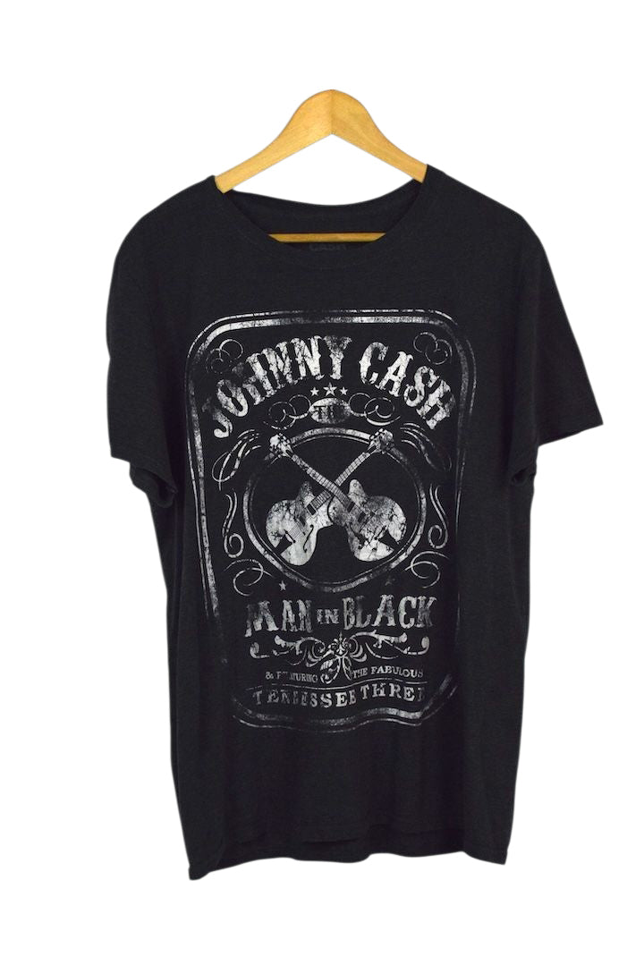 Johnny Cash Man In Black T-shirt