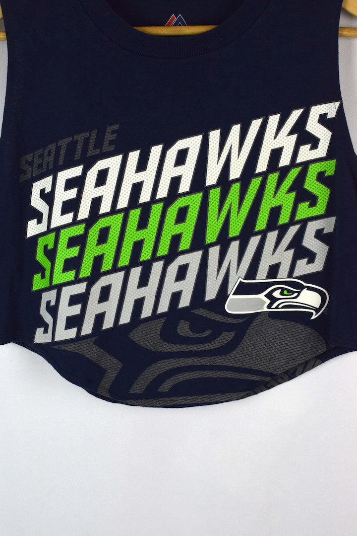 2014 Reworked Seattle Seahawks Crop T-shirt