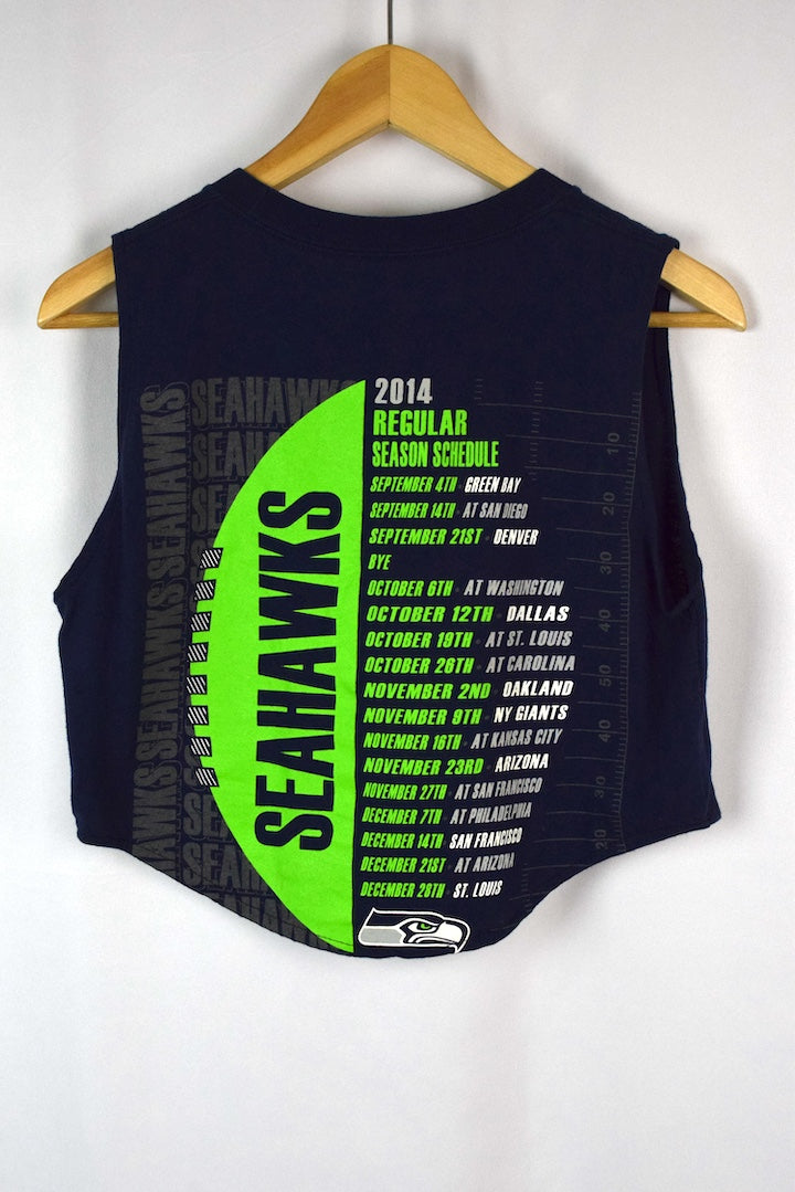2014 Reworked Seattle Seahawks Crop T-shirt