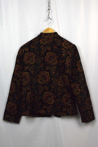 Abstract Floral Print Jacket