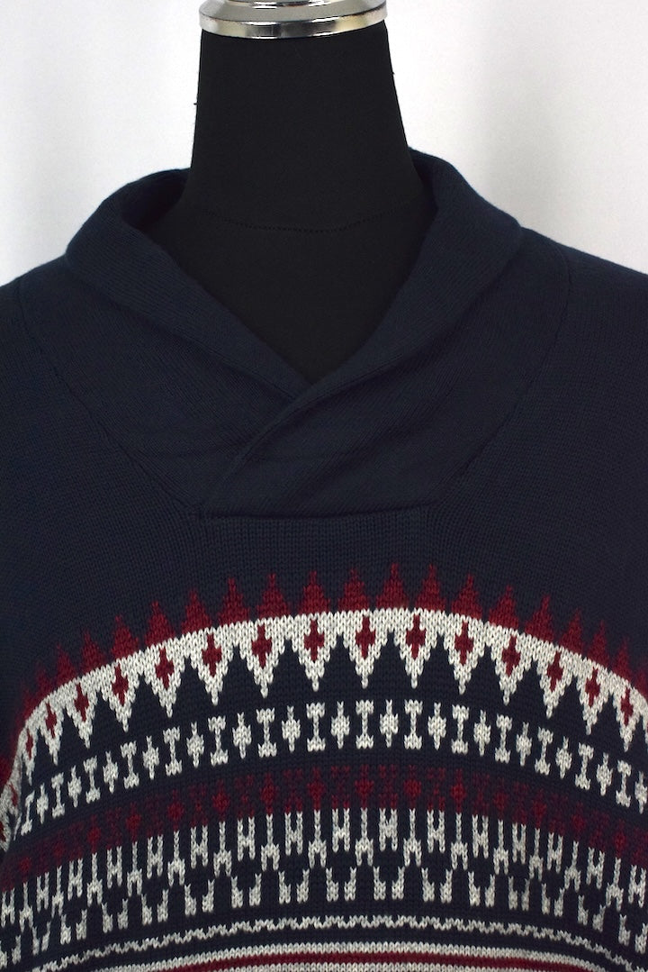 Nautica Brand Shawl-neck Knitted Jumper