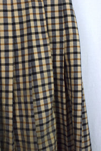Reworked Beige Checkered Skirt