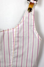 Load image into Gallery viewer, Pink and White Reworked Striped Top
