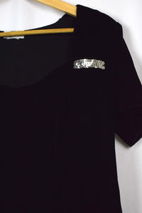 Wood Pecker Brand Velvet Dress