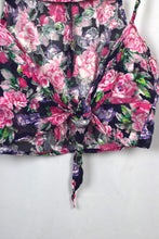 Load image into Gallery viewer, Reworked Floral Print Tie-up Top
