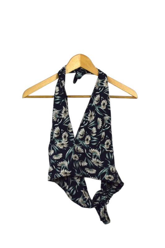Reworked Floral Tie Up Top