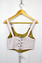 Load image into Gallery viewer, Pink and White Reworked Striped Top
