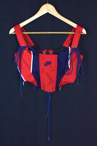 Reworked Nike Brand Corset Top