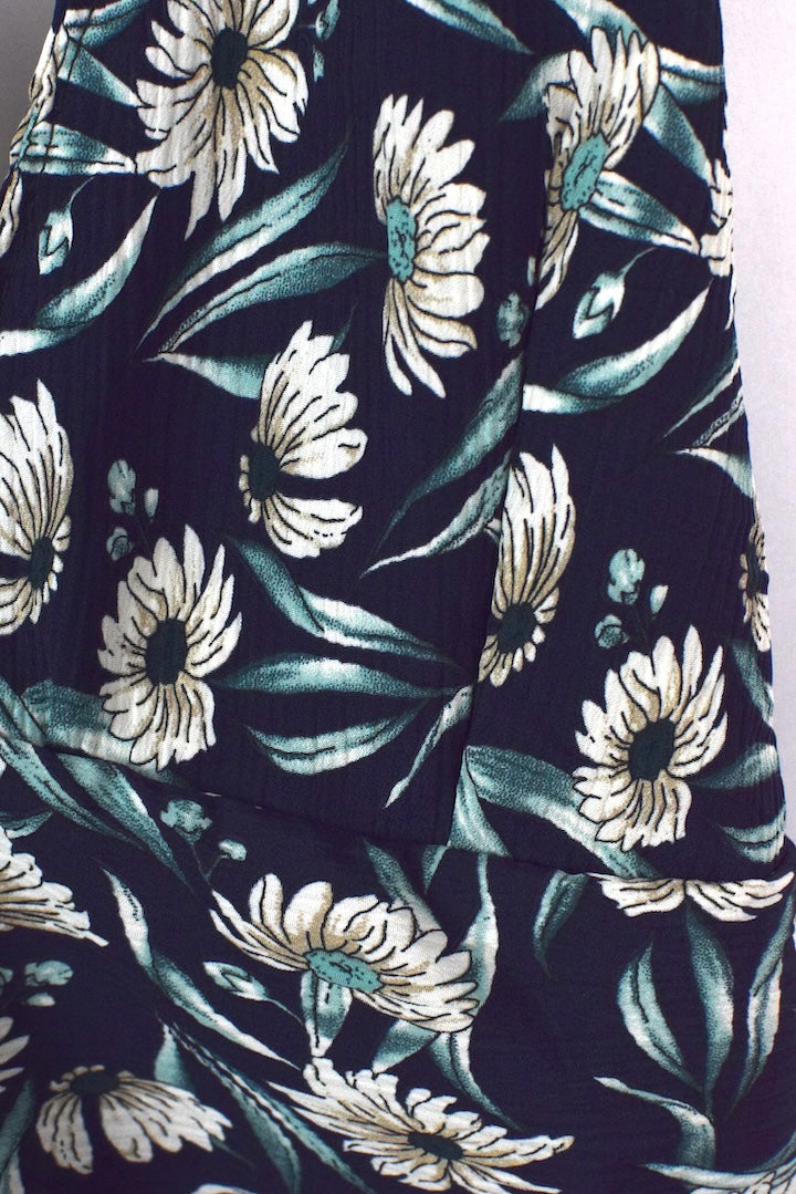Reworked Floral Tie Up Top