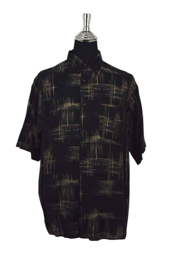 Abstract Checkered Print Shirt