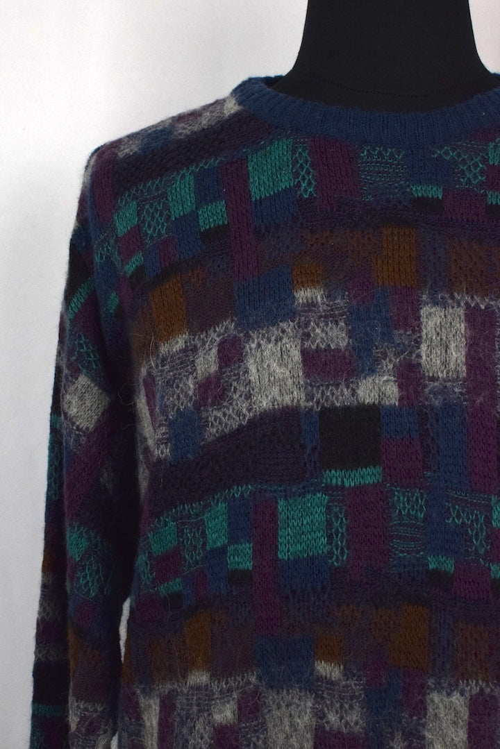 Abstract Pattern Knitted Jumper