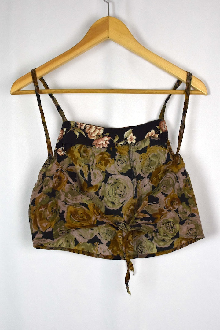 Reworked Black Tie Up Top