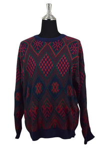 Diamond Pattern Knitted Jumper