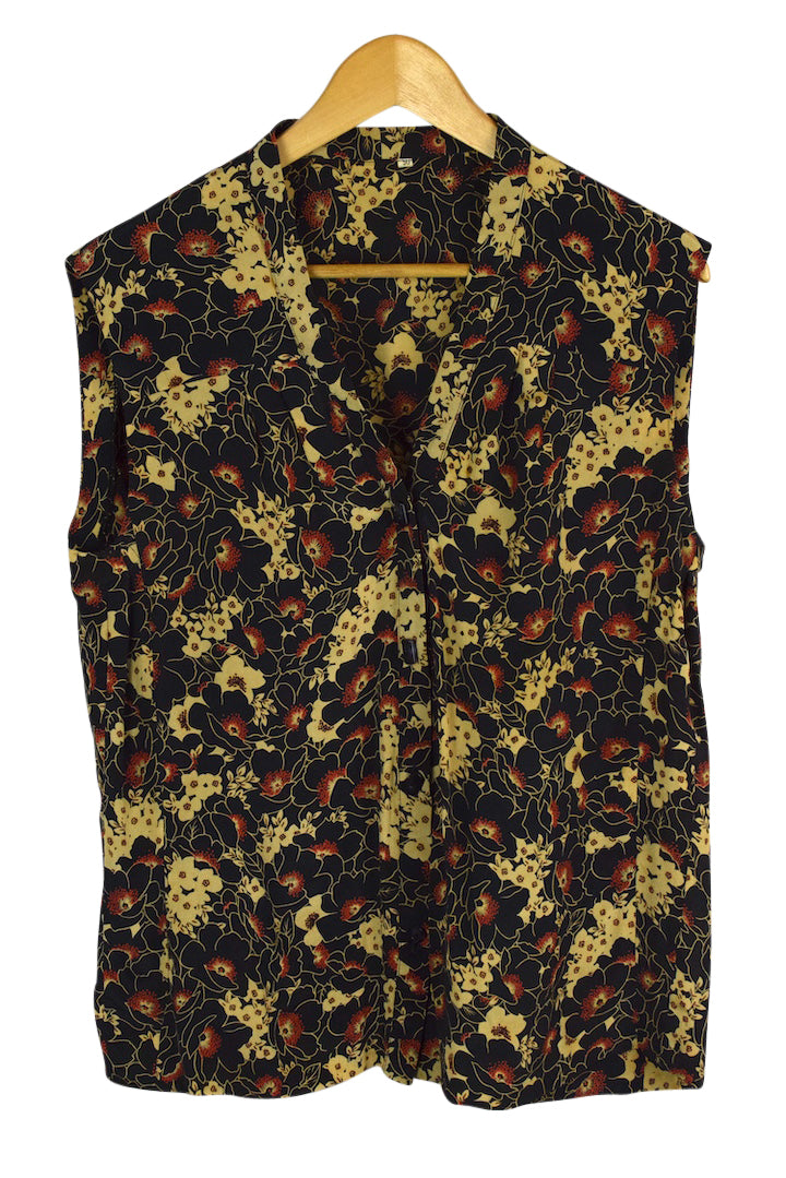 Reworked Floral Print Blouse