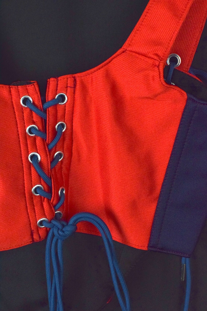 Reworked Nike Brand Corset Top