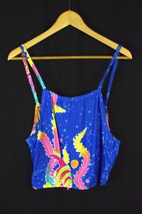 Reworked Coral Reef Print Tie-Up Top