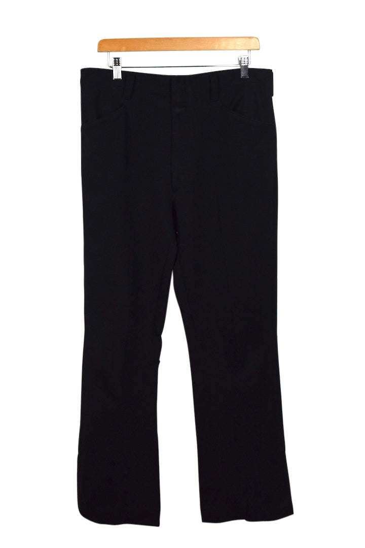 70s/80s Black Polyester Pants