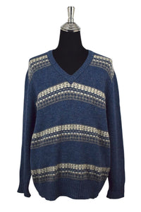 Blue Striped Knitted Jumper