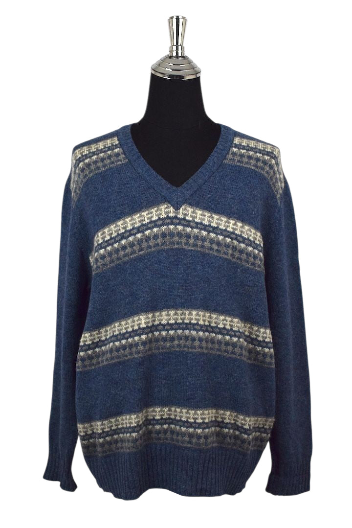 Blue Striped Knitted Jumper