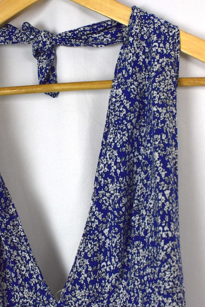 Reworked Floral Print Tie-Up Top