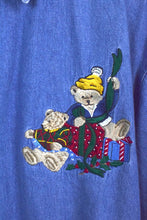 Load image into Gallery viewer, Teddy Bear Wrapping Denim Top
