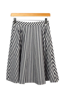 Reworked Black White Striped Skirt