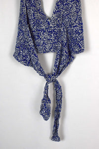 Reworked Floral Print Tie-Up Top