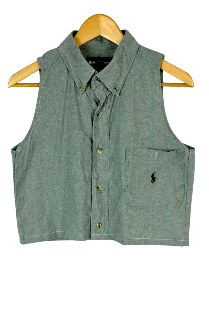 Reworked Cropped Ralph Lauren Brand Top