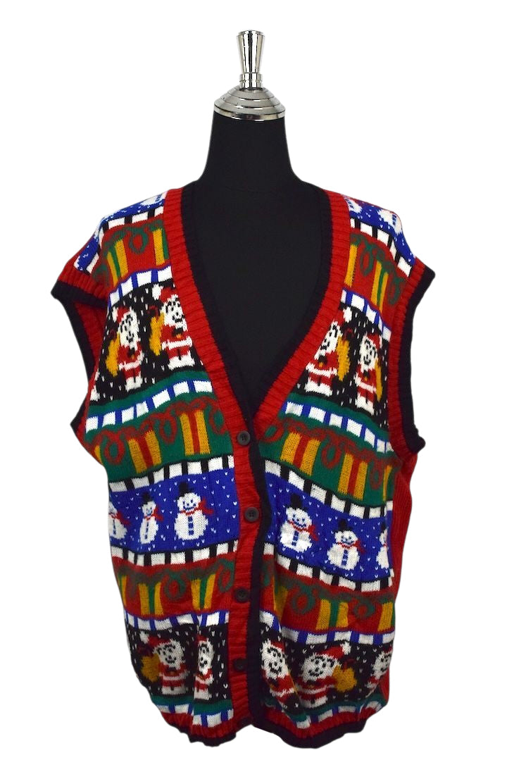 80s/90s Christmas Knitted Vest