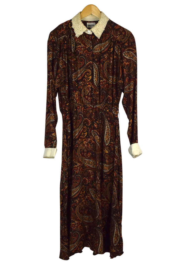 90s Paisley Print Dress