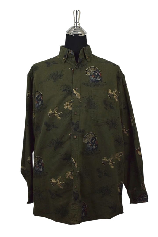 Turkeys and Birds Print Shirt