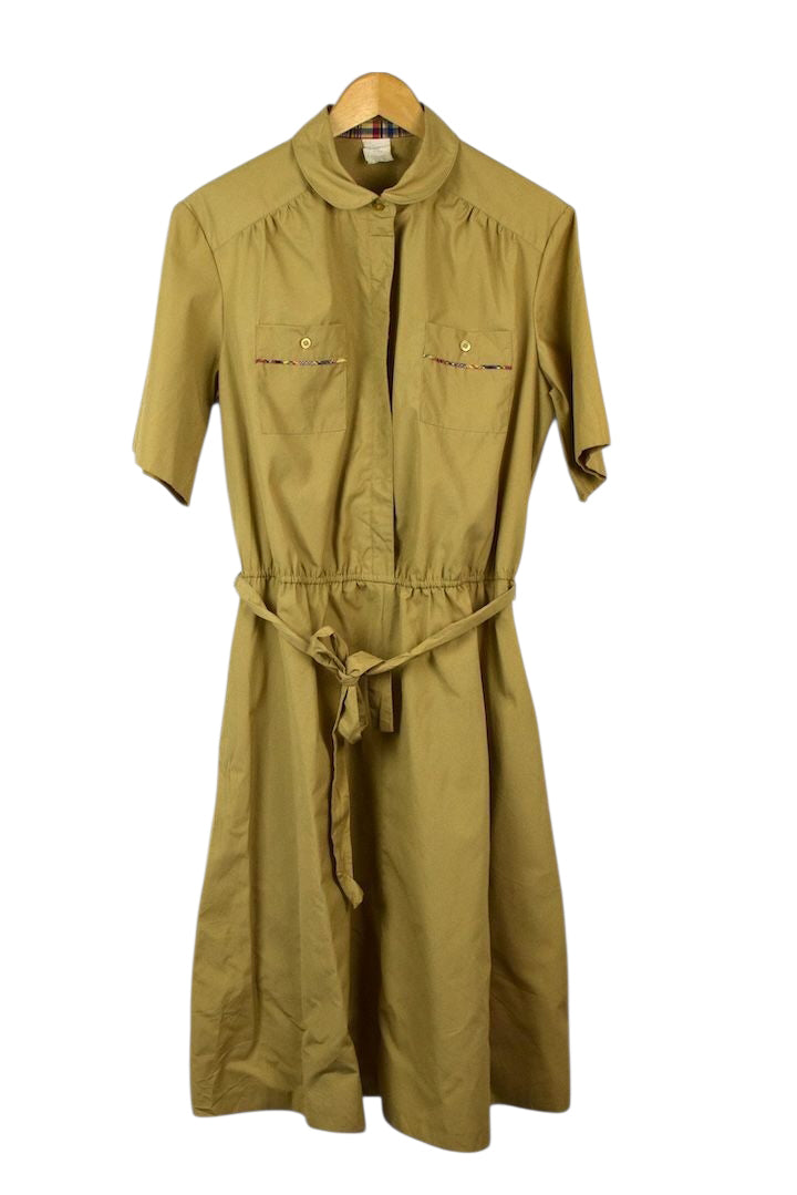 Beige Safari Dress