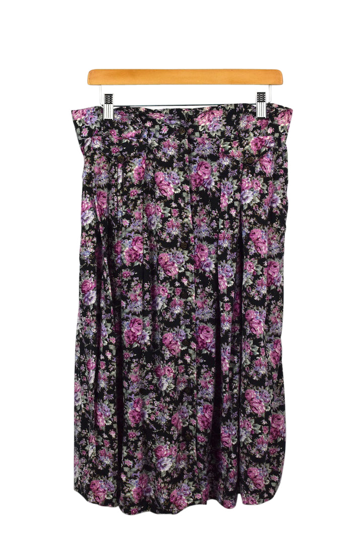 Rose Print Skirt