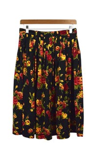 Reworked Black Pleated Skirt