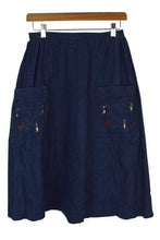 Load image into Gallery viewer, Reworked Golf Print Denim Skirt

