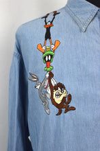 Load image into Gallery viewer, 1998 Looney Tunes Denim Shirt
